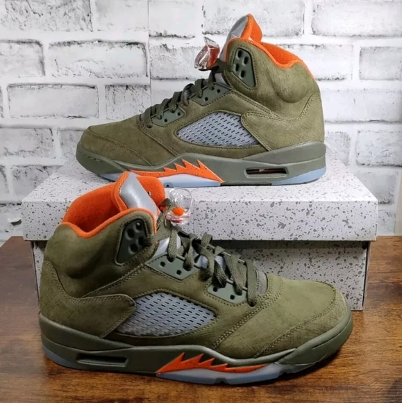 Jordan Other - Nike Air Jordan 5 Retro Olive Solar Orange DD0587-308 Men's 9.5